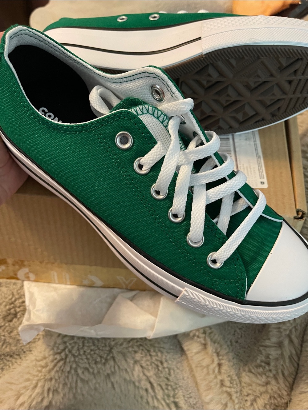 New converse lift kelly green ctas all stars - special order - size 7.5 in box